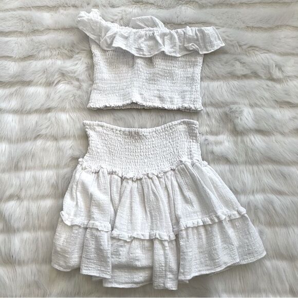 Olivaceous Cotton Tiered Mini Skirt Set (M) - Picture 10 of 13